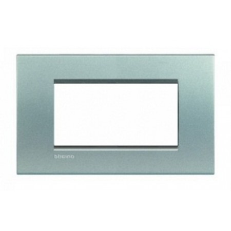 Placa ornament 4 module Argintiu Bticino Living Light